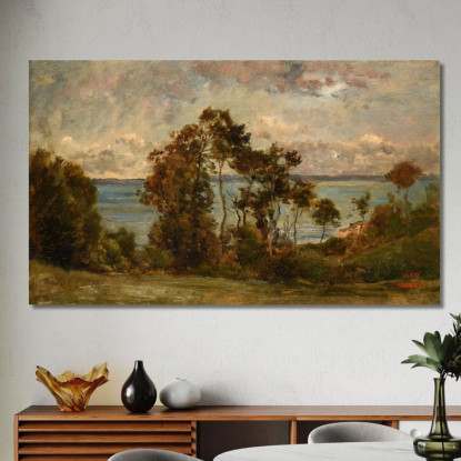 Les Hauts De Villerville Charles François Daubigny cfd50 quadro stampato su tela