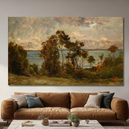 Les Hauts De Villerville Charles François Daubigny cfd50 quadro stampato su tela
