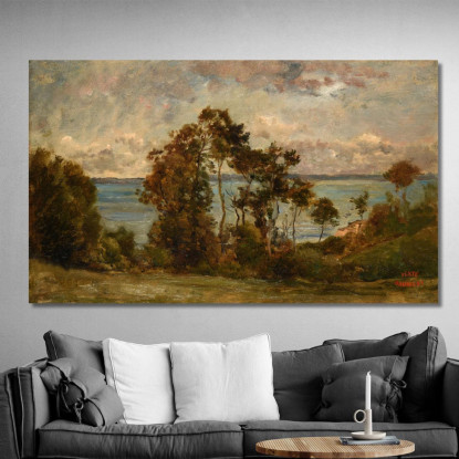 Les Hauts De Villerville Charles François Daubigny cfd50 quadro stampato su tela