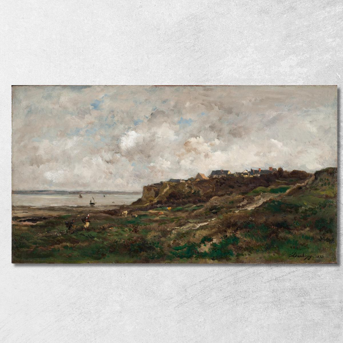 Bassa Marea A Villerville Charles François Daubigny cfd53 quadro stampato su tela