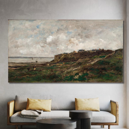 Bassa Marea A Villerville Charles François Daubigny cfd53 quadro stampato su tela