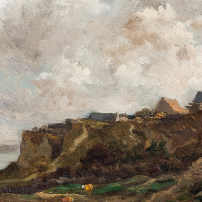 Bassa Marea A Villerville Charles François Daubigny cfd53 quadro stampato su tela