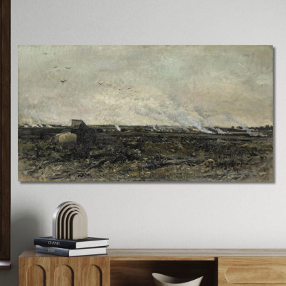 Ottobre Charles François Daubigny cfd54 quadro stampato su tela