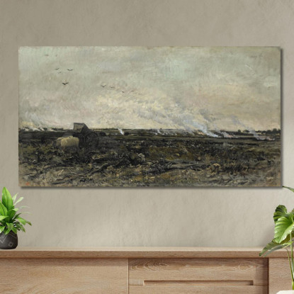 Ottobre Charles François Daubigny cfd54 quadro stampato su tela
