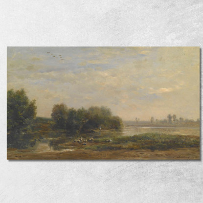 Sull'Oise Charles François Daubigny cfd55 quadro stampato su tela