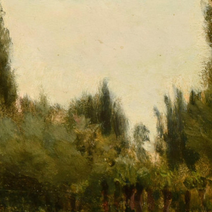 Paesaggio Con Lavandaie Charles François Daubigny cfd57 quadro stampato su tela