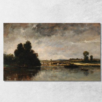 Paesaggio In Tempo Di Tempesta Charles François Daubigny cfd58 quadro stampato su tela