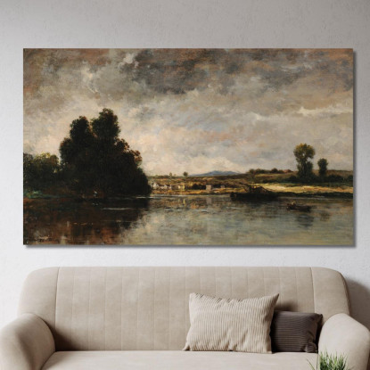 Paesaggio In Tempo Di Tempesta Charles François Daubigny cfd58 quadro stampato su tela