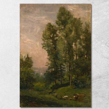 Paesaggio Stadio Di Creazione Studio Charles François Daubigny cfd59 quadro stampato su tela