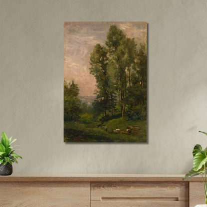 Paesaggio Stadio Di Creazione Studio Charles François Daubigny cfd59 quadro stampato su tela