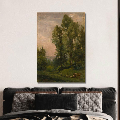 Paesaggio Stadio Di Creazione Studio Charles François Daubigny cfd59 quadro stampato su tela