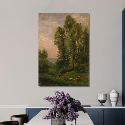 Paesaggio Stadio Di Creazione Studio Charles François Daubigny cfd59 quadro stampato su tela