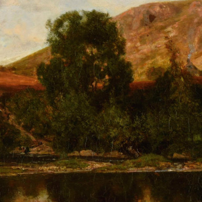 Paesaggio Stagno Charles François Daubigny cfd60 quadro stampato su tela