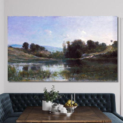 Stagno A Gylieu Charles François Daubigny cfd64 quadro stampato su tela