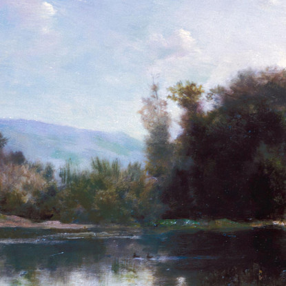 Stagno A Gylieu Charles François Daubigny cfd64 quadro stampato su tela