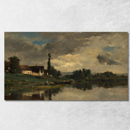 Portejoie Sulla Senna Charles François Daubigny cfd65 quadro stampato su tela