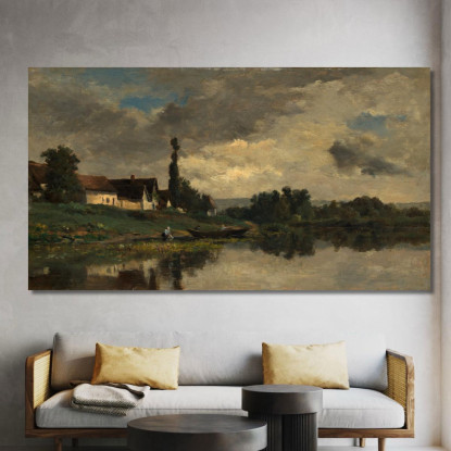 Portejoie Sulla Senna Charles François Daubigny cfd65 quadro stampato su tela
