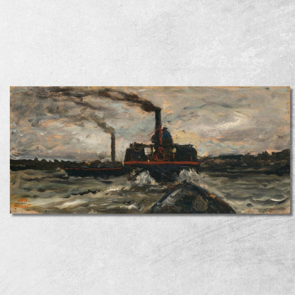 Barca Fluviale Charles François Daubigny cfd67 quadro stampato su tela