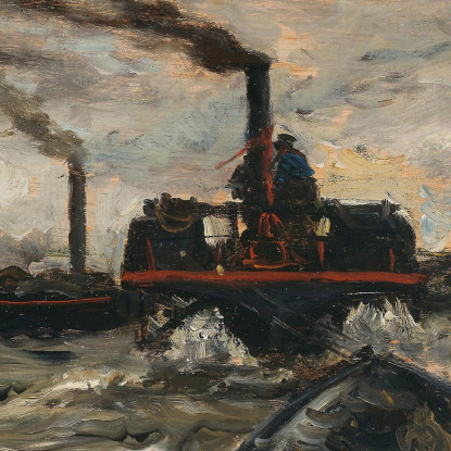 Barca Fluviale Charles François Daubigny cfd67 quadro stampato su tela