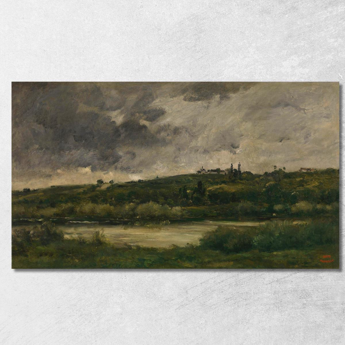 Paesaggio Fluviale Charles François Daubigny cfd68 quadro stampato su tela