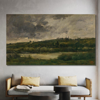 Paesaggio Fluviale Charles François Daubigny cfd68 quadro stampato su tela