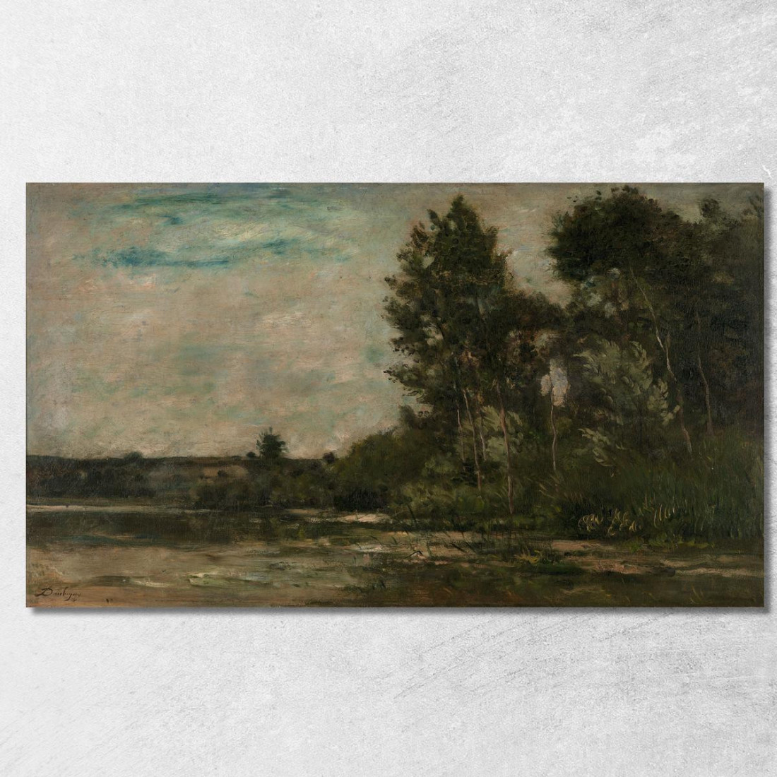 Scena Di Fiume Charles François Daubigny cfd71 quadro stampato su tela