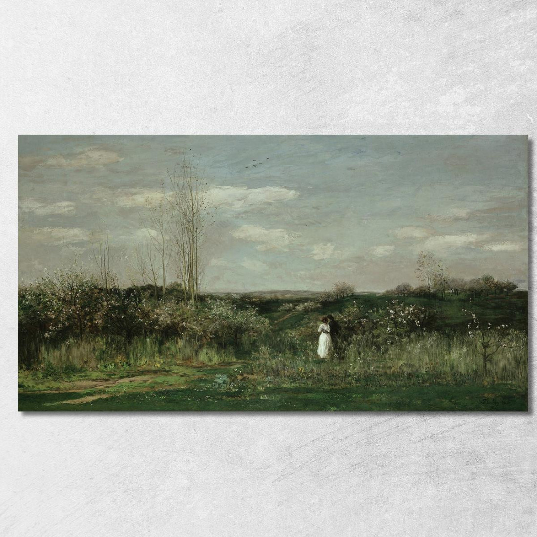 Paesaggio Primaverile Charles François Daubigny cfd75 quadro stampato su tela
