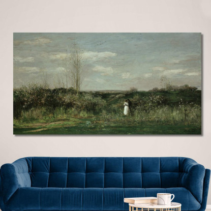 Paesaggio Primaverile Charles François Daubigny cfd75 quadro stampato su tela