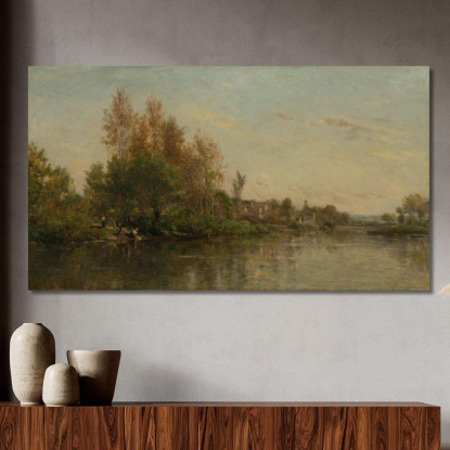 Le Rive Dell'Oise Charles François Daubigny cfd77 quadro stampato su tela