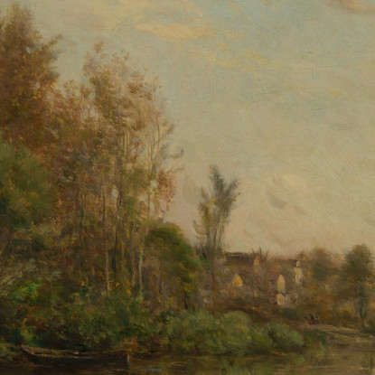 Le Rive Dell'Oise Charles François Daubigny cfd77 quadro stampato su tela