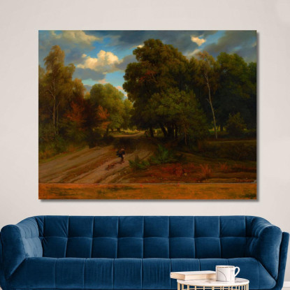 Il Crocevia Del Nido Dell'Aquila Nella Foresta Di Fontainebleau Charles François Daubigny cfd78 quadro stampato su tela