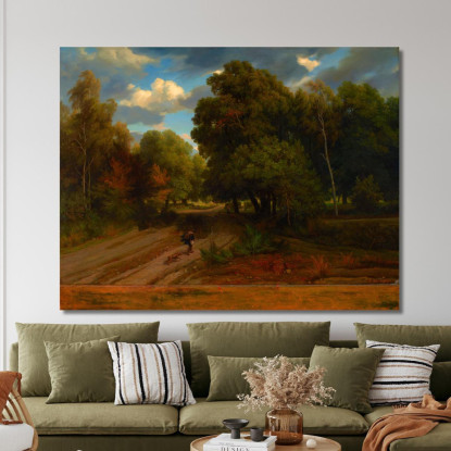 Il Crocevia Del Nido Dell'Aquila Nella Foresta Di Fontainebleau Charles François Daubigny cfd78 quadro stampato su tela