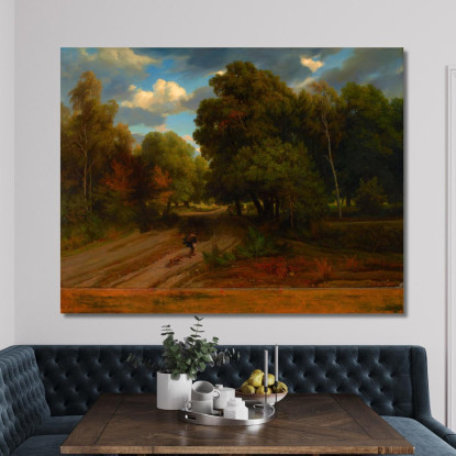 Il Crocevia Del Nido Dell'Aquila Nella Foresta Di Fontainebleau Charles François Daubigny cfd78 quadro stampato su tela