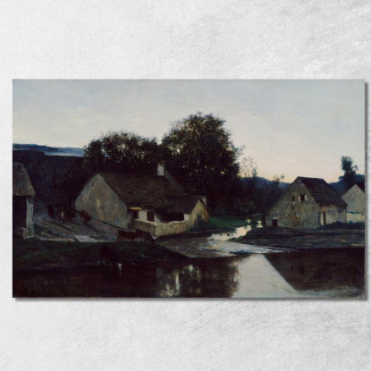 Il Villaggio Di Optevoz Charles François Daubigny cfd81 quadro stampato su tela