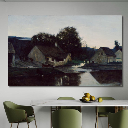 Il Villaggio Di Optevoz Charles François Daubigny cfd81 quadro stampato su tela