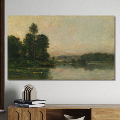 Le Colline Di Mery-Sur-Oise Di Fronte Ad Auvers Charles François Daubigny cfd82 quadro stampato su tela