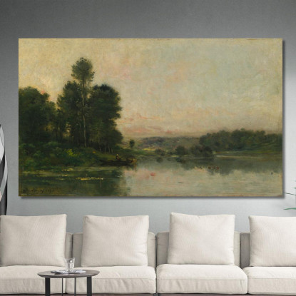 Le Colline Di Mery-Sur-Oise Di Fronte Ad Auvers Charles François Daubigny cfd82 quadro stampato su tela