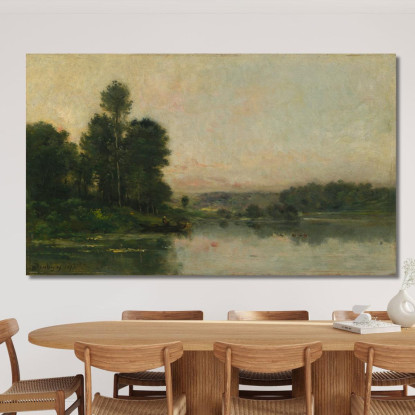 Le Colline Di Mery-Sur-Oise Di Fronte Ad Auvers Charles François Daubigny cfd82 quadro stampato su tela