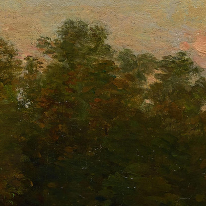 La Chiatta Dell'Artista All'Ile De Vaux Sul Fiume Oise Charles François Daubigny cfd84 quadro stampato su tela