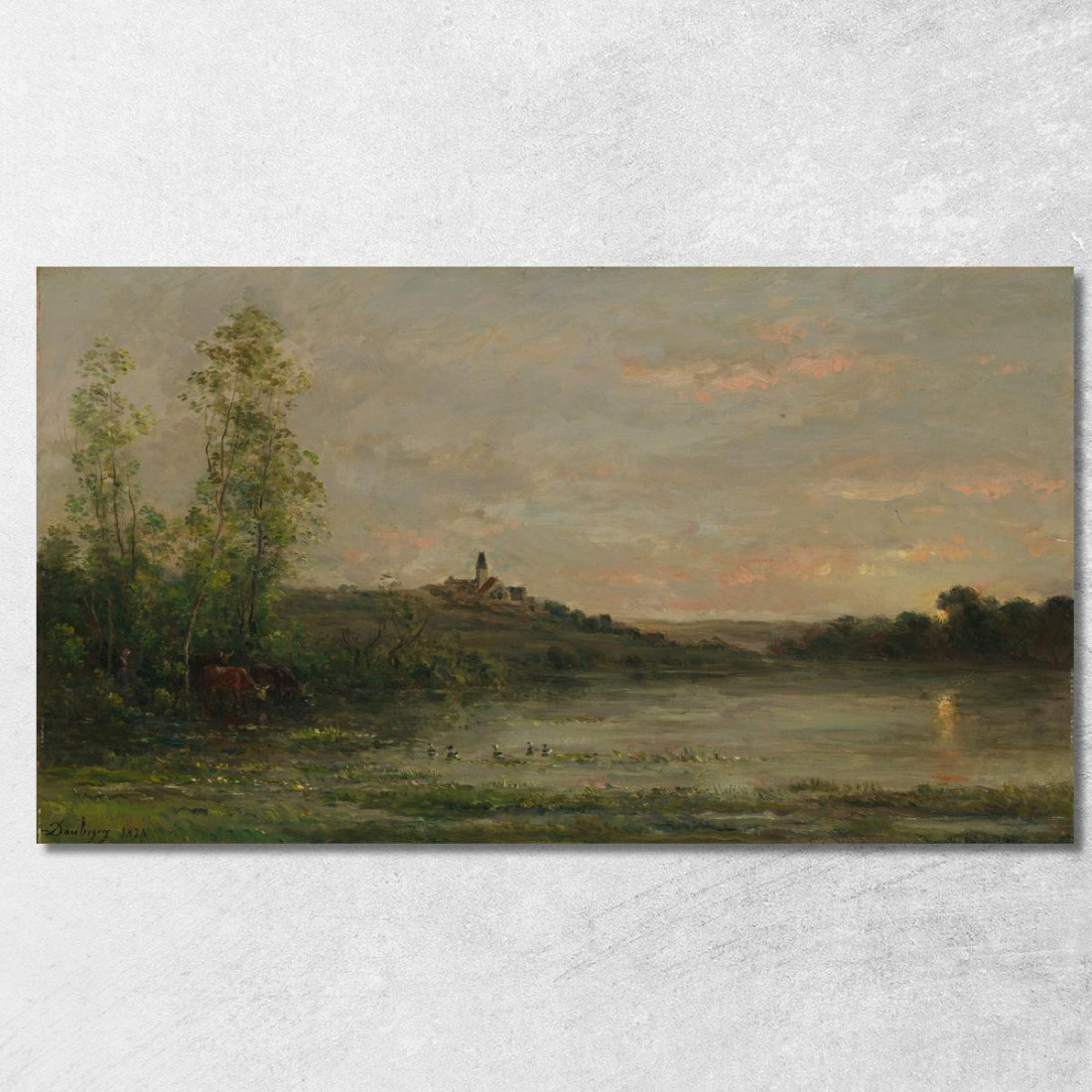 La Senna Al Mattino Charles François Daubigny cfd86 quadro stampato su tela
