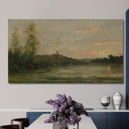 La Senna Al Mattino Charles François Daubigny cfd86 quadro stampato su tela