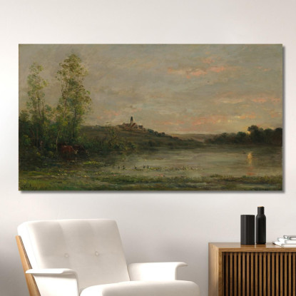 La Senna Al Mattino Charles François Daubigny cfd86 quadro stampato su tela