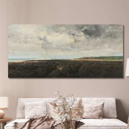 Villerville Vista Da Le Ratier Charles François Daubigny cfd89 quadro stampato su tela