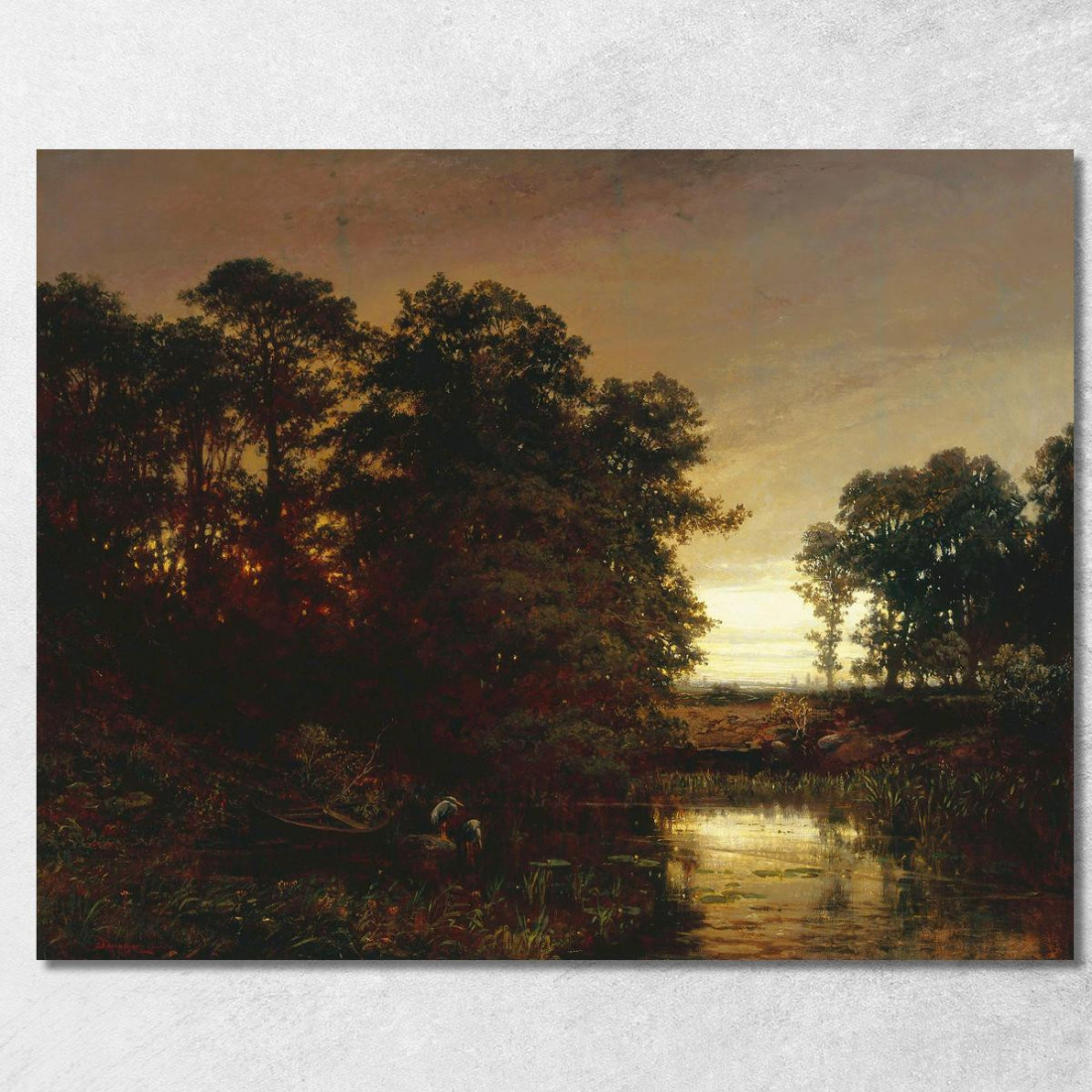 Paesaggio Fluviale Charles François Daubigny cfd90 quadro stampato su tela