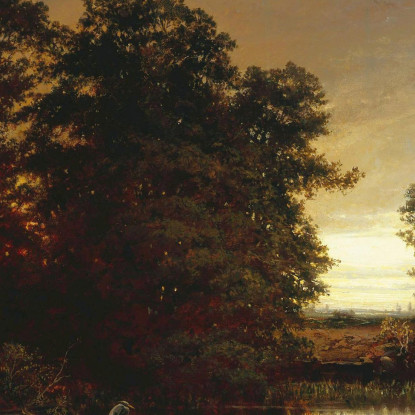 Paesaggio Fluviale Charles François Daubigny cfd90 quadro stampato su tela