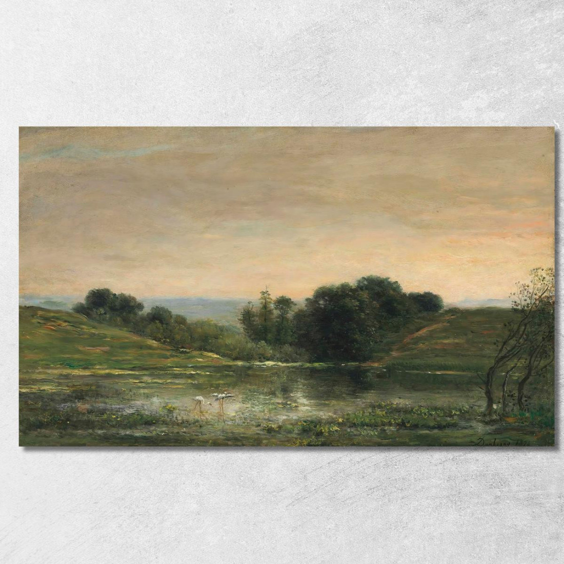 Stagno Di Gillieu Dauphine Solitudine Charles François Daubigny cfd91 quadro stampato su tela