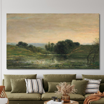 Stagno Di Gillieu Dauphine Solitudine Charles François Daubigny cfd91 quadro stampato su tela