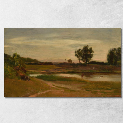Stagno Di Optevoz Charles François Daubigny cfd92 quadro stampato su tela