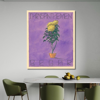 Crisantemo Begar Karl Wiener kwn86 quadro stampato su tela