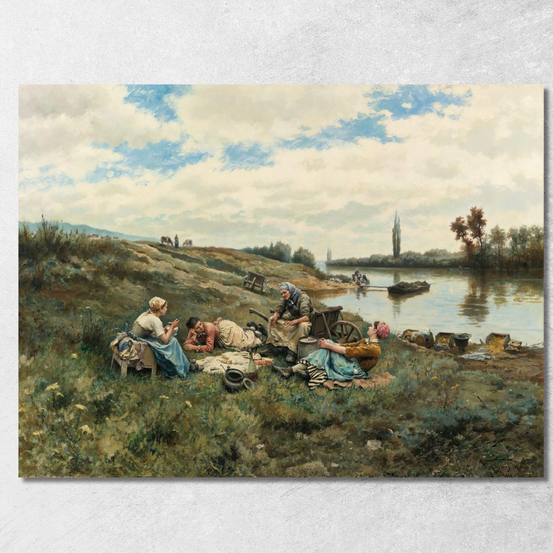 Dopo Un Pranzo Ai Bordi Della Senna Daniel Ridgway Knight drk3 quadro stampato su tela